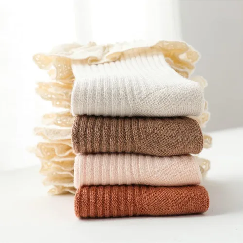 Miniatura 3 de Calcetines largos con volantes para bebés y niñas de 6 a 12 meses