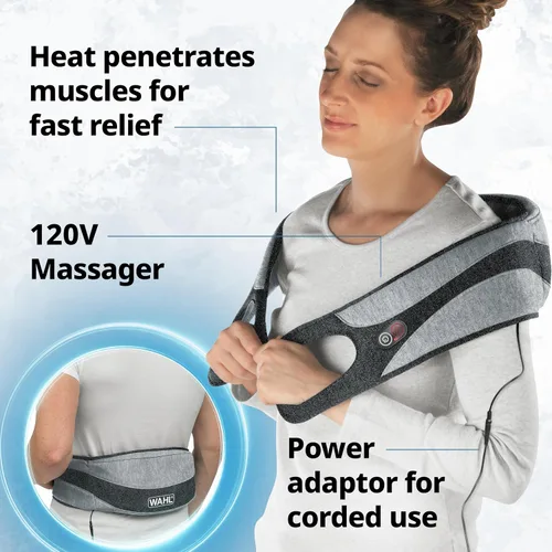 Miniatura 8 de Wahl Masajeador corporal con calor, nodos de masaje shiatsu, alivio calmante del dolor para cuello, espalda, hombros y piernas, elegible para FSA