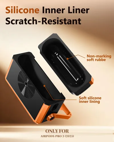 Miniatura 7 de OATSBASF Funda para AirPods Pro 3, funda para tocadiscos retro compatible con AirPods Pro de 3ª generación (2025), cubierta de protección completa