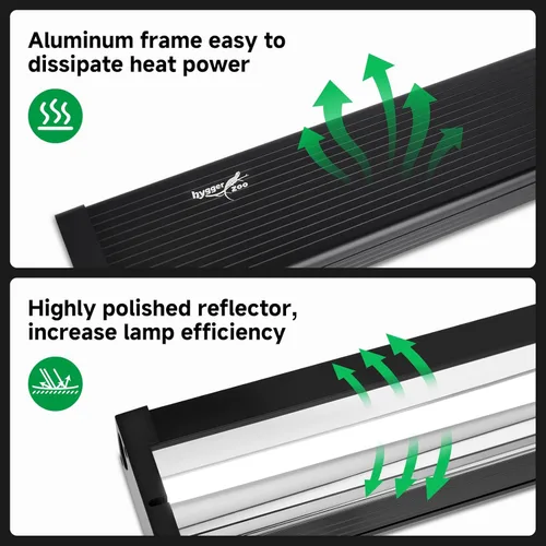 Miniatura 6 de T5 UVB - Lámpara de luz para reptiles cuadrada HO UVB Kit de iluminación de bombilla 10.0 UVB para reptiles, terrario, fluorescente, barra de luz