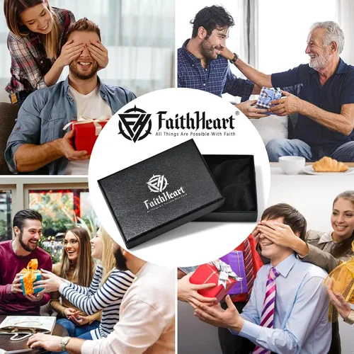 Miniatura 7 de FaithHeart - Collar de runa vikinga nórdica con cadenas ajustables de cueroacero inoxidable trenzadas para hombres y mujeres, regalo de joyería