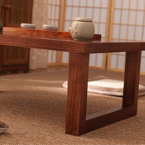 Miniatura 4 de Mesa de Centro Solid Wood Coffee Table Creative Bay Window Tea Table Japanese Tatami Low Table Balcony Computer Desk Center Cocktail