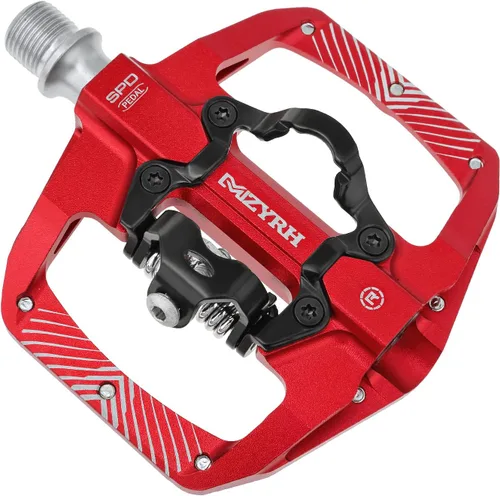 Miniatura 9 de MZYRH Pedal, pedales de bicicleta de montaña MTB, compatibles con doble función sellada sin clipless de aluminio 9/16 pulgadas, plataforma plana