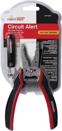 Miniatura 3 de Gardner Bender GST-224M Circuit Alert - Pelacables de acero inoxidable con detección de voltaje, cable de 12/2 y 14/2 NM, 7 1/2 pulgadas.