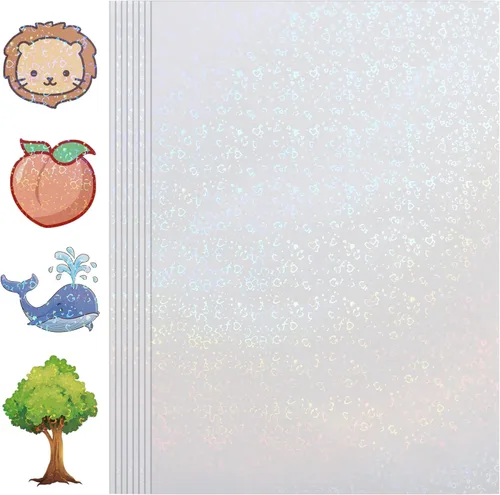 Miniatura 16 de 36 hojas de láminas laminadas holográficas transparentes, papel adhesivo autoadhesivo para papel adhesivo, láminas de vinilo transparentes