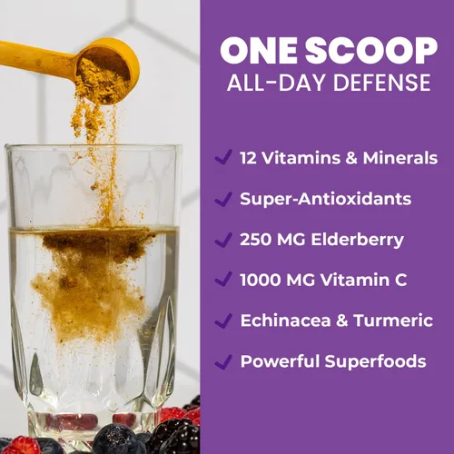 Miniatura 3 de GOBIOTIX Vitamina C - Suplemento de apoyo de defensa inmunológica - Potenciador de bienestar en polvo de inmunidad - Superalimento vegano - Baya