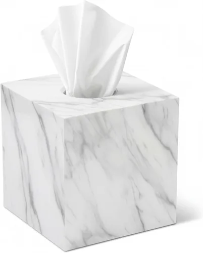 Miniatura 10 de Cubierta de Caja de Paños Rectangular - Soporte de Caja de Paños Rectangular - Compatible con Kleenex - Accesorios de Baño de Acrílico y Mármol
