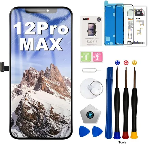 EFAITHFIX para iPhone 12 PRO MAX Reemplazo de pantalla LCD de 6.7 pulgadas, montaje de pantalla LCD, pantalla táctil 3D, digitalizador con