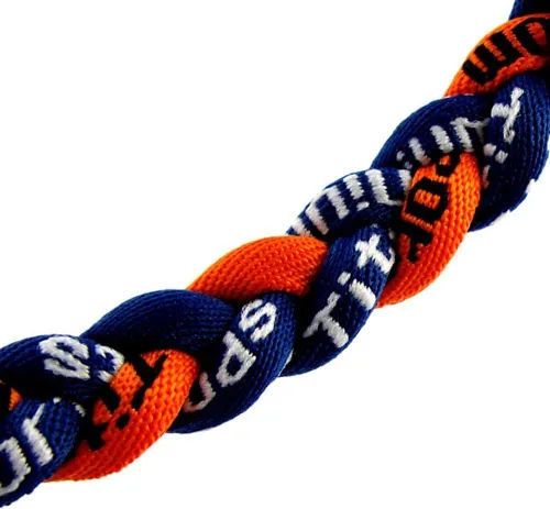 Miniatura 25 de MapofBeauty Dos colores moda tres trenzado cuerda Tornado collar