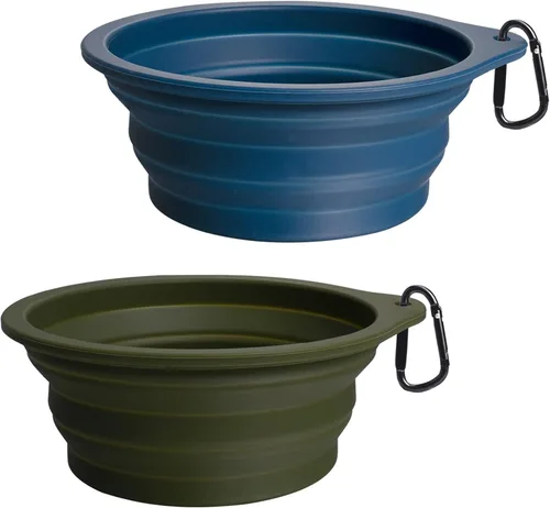 Miniatura 15 de PetBonus - 2 unidades de tazones plegables de silicona para perros, libres de BPA, aptos para lavavajillas, portátiles, plegables, expandibles