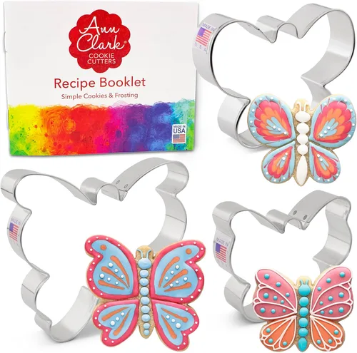 Miniatura 13 de Pequeño cortador de galletas de mariposa/polilla, 3 pulgadas, fabricado en Estados Unidos por Ann Clark