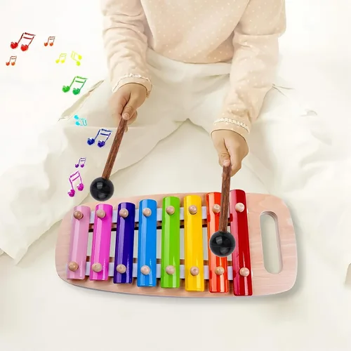 Miniatura 5 de 4 mazos de tambor de lengua, mazo de percusión de goma de madera pequeño de 5.9 pulgadas, mazo de xilófono de goma, palillo Glockenspiel para Bell