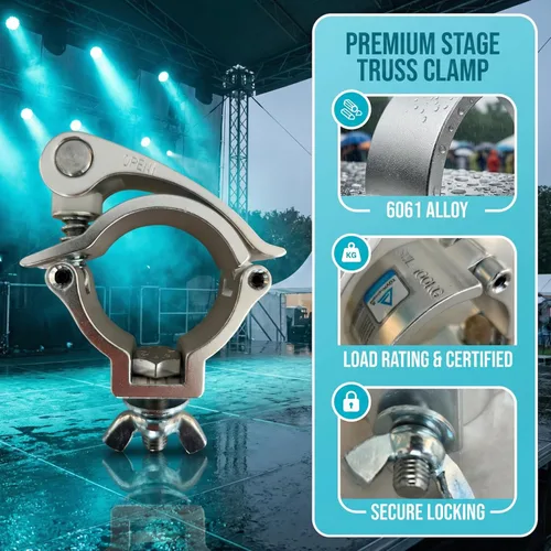 Miniatura 8 de Abrazaderas de iluminación de liberación rápida, gancho de luz de abrazadera para luces de DJ de cabeza móvil, soporte de luz de escenario