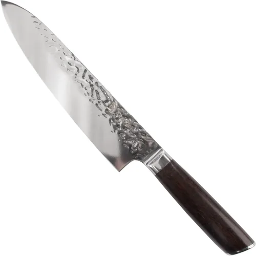 Miniatura 14 de BambooMN Cuchilla china - 8.5" hoja lisa mango plateado - 1 cuchillo Cuchilla lisa mango plateado