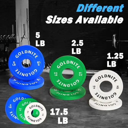 Miniatura 7 de Juego de Placas de Cambio 1.25LB 2.5LB 5LB Juego de Placas de Peso Fraccionario Placas Bumper Olímpicas para Entrenamiento Cruzado Inserto de Acero