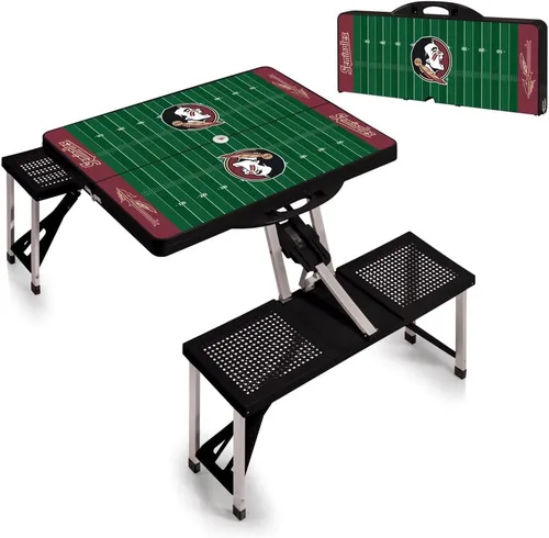 Miniatura 4 de PICNIC TIME NCAA Florida State Seminoles - Mesa de picnic plegable para campo de fútbol, mesa de campamento - Mesa de exterior con agujero