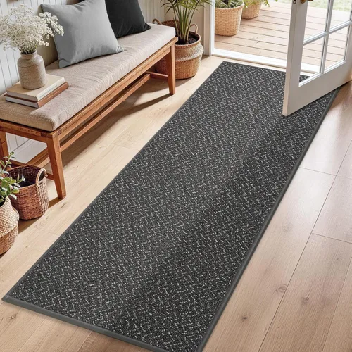 Miniatura 22 de COSY HOMEER Alfombra de pasillo de 2 pies 7 x 10 pies, antideslizante, lavable, absorbente, resistente a las manchas, alfombra para pasillo, entrada