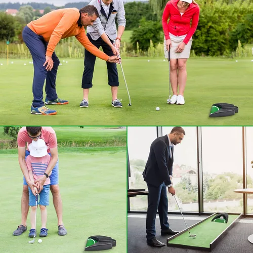 Miniatura 7 de Máquina de poner automática - Ayuda de entrenamiento con taza de golf de retorno automático para práctica en interiores/exteriores