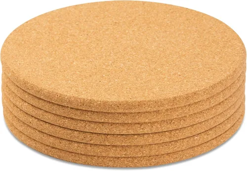 Miniatura 7 de Salvamanteles de corcho para platos calientes, ollas y sartenes, soportes para ollas para cocina, 8 pulgadas, paquete de 6 almohadillas calientes