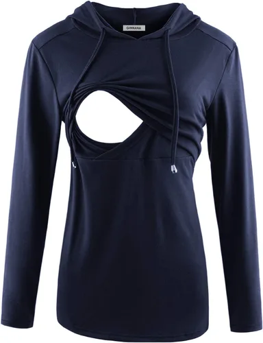 Miniatura 32 de GINKANA Sudadera con capucha para mujer, manga larga, lactancia materna, ropa casual