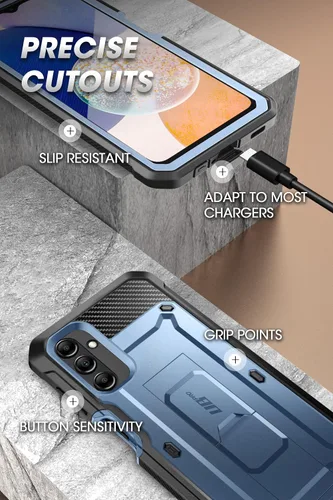 Miniatura 6 de SUPCASE Funda para Samsung Galaxy A14 5G con protector de pantalla (Unicorn Beetle Pro), [soporte integrado y clip para cinturón] Funda protectora