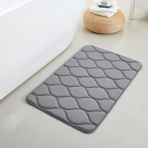 Miniatura 35 de Yafa Home Fashion 1 alfombra de baño de 17 x 24 pulgadas, espuma viscoelástica, absorbente de agua y antideslizante, color negro
