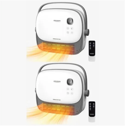 Miniatura 9 de ROVSUN Calentador de espacio pequeño de pared de 1500 W con control remoto, elemento de calefacción PTC y calentamiento rápido 3S, calentador