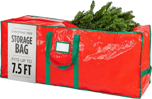 Bolsa de almacenamiento para árbol artificial de Navidad, de gran capacidad Rojo