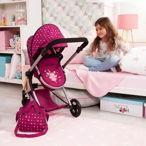 Miniatura 2 de Bayer Design City Baby Doll Pram, rosa oscuro