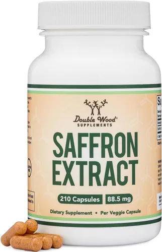 Suplemento de azafrán para la concentración – Extracto de azafrán 88.5 mg Cápsulas veganas (210 unidades) – Apoya el enfoque y la visión, incluyendo