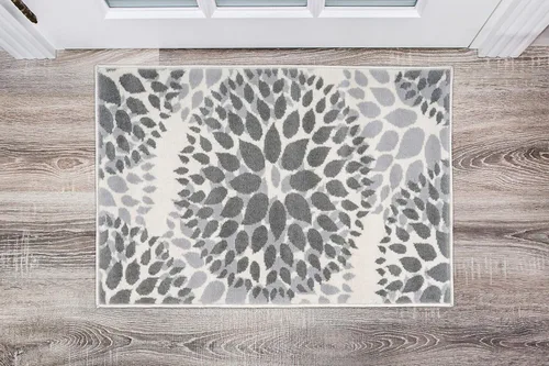 Miniatura 36 de Rugshop Alfombra con diseño moderno de círculos florales amarillos – Elegante, sin desprendimiento, de 2 x 3 pies, para sala de estar, dormitorio