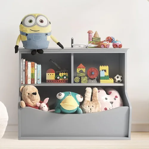 Miniatura 10 de CAPHAUS Organizador de almacenamiento de juguetes para niños, cubículo de almacenamiento abierto, gabinete multifuncional de almacenamiento de B.