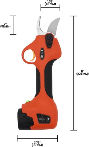 Miniatura 10 de Zenport Podadora eléctrica inalámbrica EP108, podadora eléctrica con batería pequeña, corte de 1 pulgada