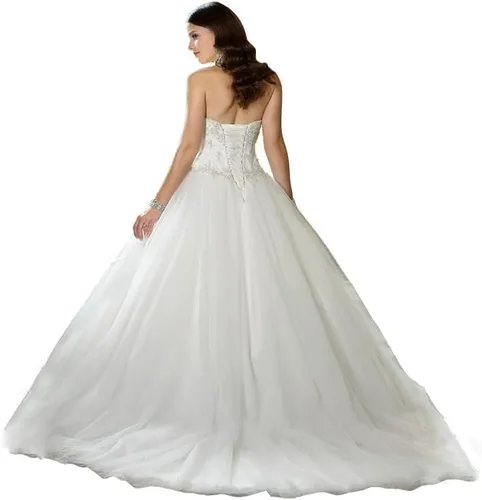 Miniatura 2 de YIPEISHA Clásico vestido de novia con corset bordado con cuentas