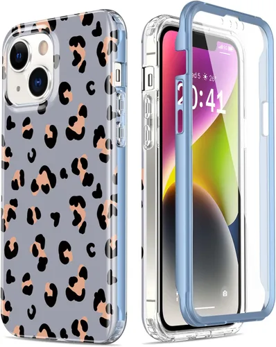 Miniatura 12 de Esdot Funda para iPhone 14 con Protector de Pantalla Integrado, Funda Resistente de Grado Militar con Diseños de Moda para Mujeres y Niñas, Funda