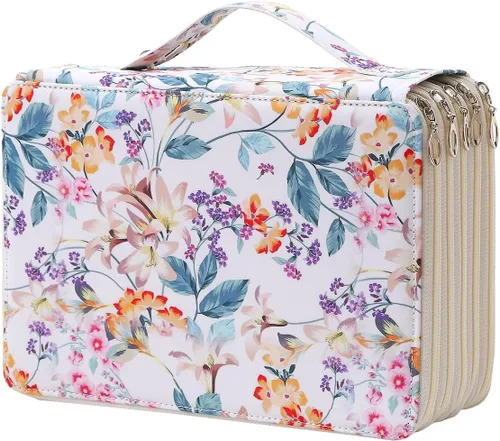 Miniatura 24 de Estuche para lápices Jungle con 120 ranuras de tela Oxford, con ranura para lápices, organizador con práctico envoltorio portátil, soporte multicapa