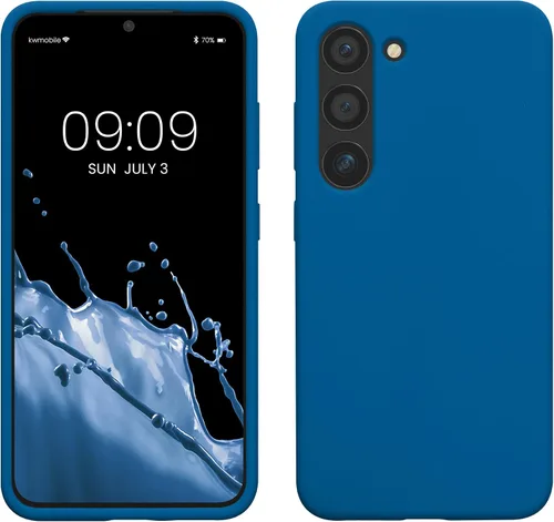 Miniatura 322 de kwmobile Funda compatible con Samsung Galaxy S22 - Funda de silicona TPU con acabado suave - Blue Reef