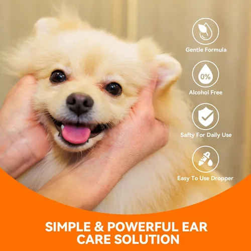 Miniatura 7 de PUAINTA Limpiador de oídos para perros, gotas naturales para oídos de perro y tratamiento de infecciones, solución de limpieza de oídos de perro