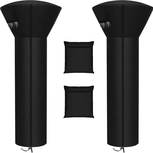 SIRUITON funda impermeable para calentador de patio con cremallera, color negro, 24 meses de uso