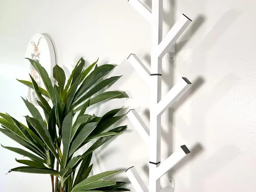 Miniatura 2 de Premium Racks - Perchero para abrigo y sombrero, diseño moderno, montado en la pared, elegante, blanco