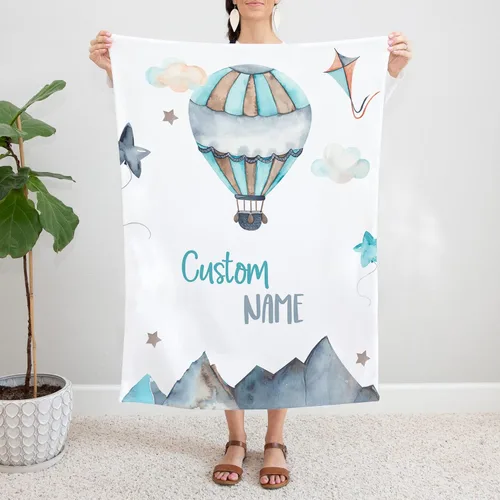 Miniatura 17 de Manta de avión personalizada, manta de bebé personalizada, manta con nombre de bebé, manta de guardería de avión, manta de felpa súper suave