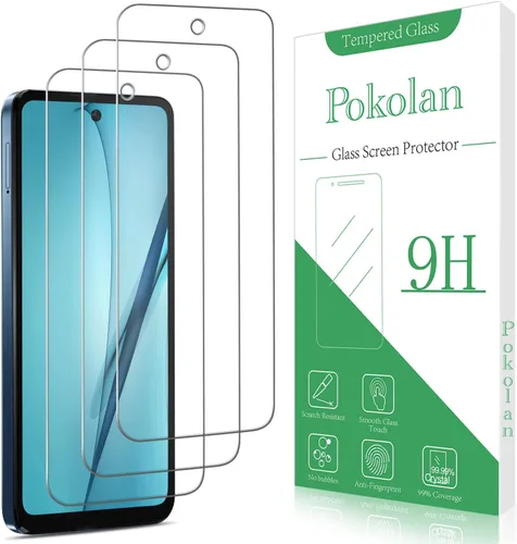 Miniatura 7 de Pokolan Paquete de 3 protectores de pantalla de privacidad para Motorola Moto G Power 5G 2025, película de vidrio templado privado anti espía