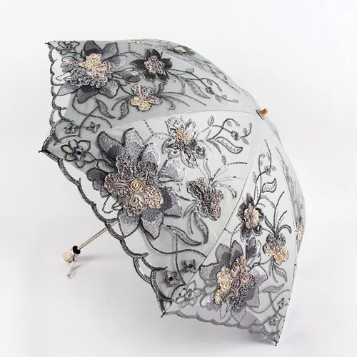 Miniatura 104 de Honeystore - Parasoles de encaje de flores para fiesta de boda, paraguas nupcial de encaje