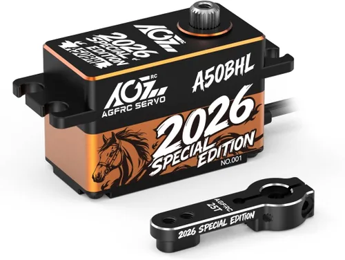 Miniatura 12 de AGFRC 19 kg de bajo perfil impermeable RC-Winch-Servo - 0.073s de alta velocidad, engranaje de metal CNC completo, servo inteligente programable sin