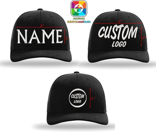 Miniatura 3 de Sombrero de ajuste flexible personalizado - Añade tu propio texto bordado - Sombrero ajustado