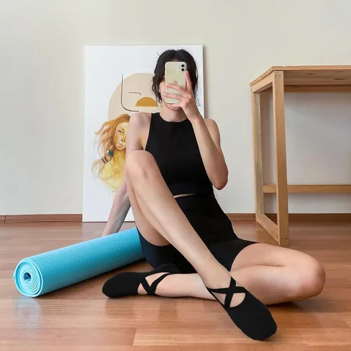 Miniatura 4 de CTHH 6 pares de calcetines de pilates, calcetines de yoga antideslizantes para mujeres, pilates, Pure Barre, hospital, entrenamiento descalzo