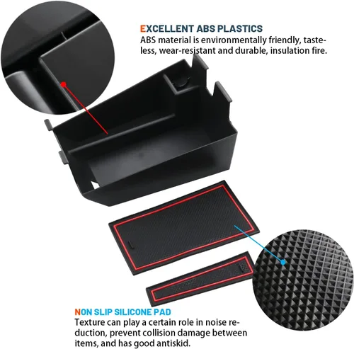 Miniatura 4 de Ruiya Organizador de consola central X5/X6/X7 2020-2026 para BMW X5/X6/X7 2026, material ABS, organizador de consola central compatible con BMW