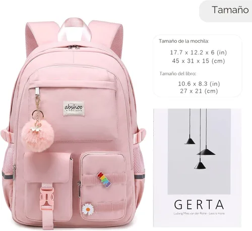 Miniatura 5 de Mochila grande para estudiantes con funda para laptop abshoo para mujeres universitarias, adolescentes de escuela secundaria y niñas adolescentes