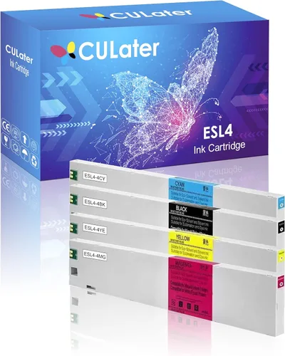 CULater Cartucho de tinta remanufacturado ESL4 de 440ML para ESL4-4BK ESL4-4CY ESL4-4MG ESL4-4YE para Roland Eco-Sol MAX 2 RF-640 VS-300i VS-540i