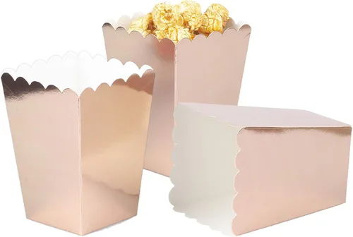 Miniatura 5 de Cajas negras para palomitas de maíz, mini caja de papel para palomitas de maíz, contenedor de cartón para palomitas de maíz para fiestas, paquete